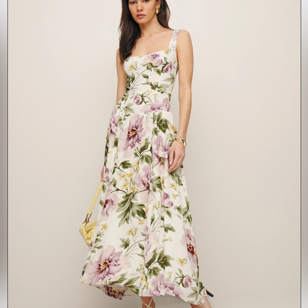 REFORMATION Kallie Midi Dress Sz 2 - Picture 5 of 5